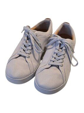 Fitflop Rally Gray Canvas Lace Up Comfort Trainer Sneakers Size 7.5